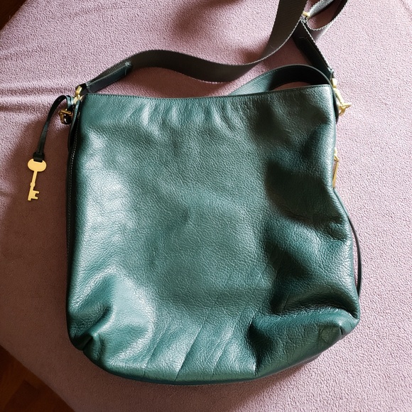 Fossil Maya Hobo Alpine Green Crossbody 